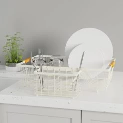 Dunelm Cream And Bamboo Drainer