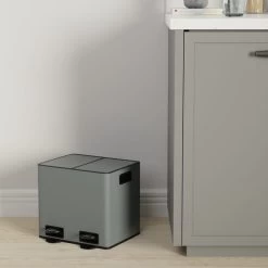 Vintage 16L Low Recycling Bin Charcoal