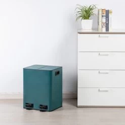 Dunelm 24L Matt Peacock Pedal Bin