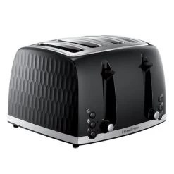 Russell Hobbs Honeycomb 4 Slice Toaster Black -Comfortable Home 30713879 alt03