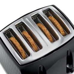 Russell Hobbs Honeycomb 4 Slice Toaster Black -Comfortable Home 30713879 alt05