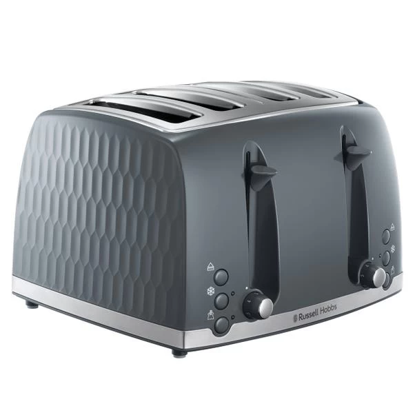 Russell Hobbs Honeycomb 4 Slice Toaster Grey 6 Russell Hobbs Honeycomb 4 Slice Toaster Grey - Image 4