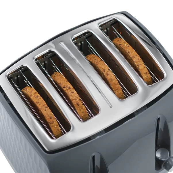 Russell Hobbs Honeycomb 4 Slice Toaster Grey 8 Russell Hobbs Honeycomb 4 Slice Toaster Grey - Image 6