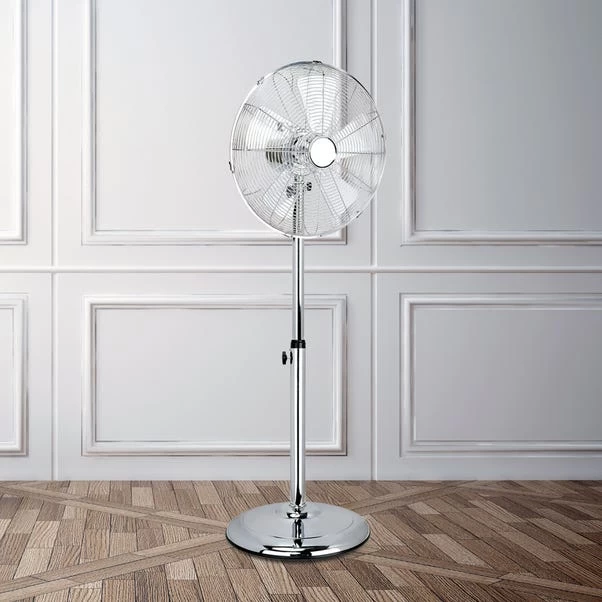 Dunelm 16" Chrome Pedestal Fan 3 Dunelm 16" Chrome Pedestal Fan