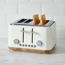 Dunelm Contemporary Cream 4 Slice Toaster