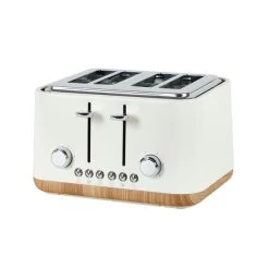 Dunelm Contemporary Cream 4 Slice Toaster -Comfortable Home 30724263 alt02