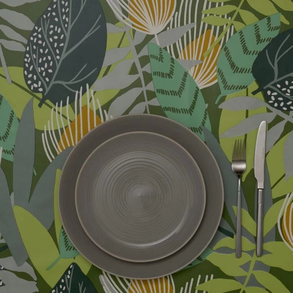 Dunelm By The Metre Green Jungle PVC 5 Dunelm By The Metre Green Jungle PVC - Image 3