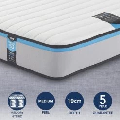 Jay-Be Benchmark S3 Medium Memory Fibre Sprung Mattress