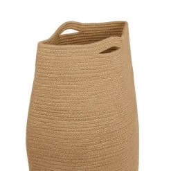 Dunelm Cotton Jute Natural Laundry Basket -Comfortable Home 30729976 alt04