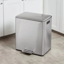 Dunelm 15L 25L Twin Recycle Bin With Soft Close Pedal Bin