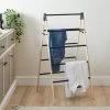Dunelm Ladder Bamboo Matt Black Indoor Airer