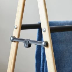 Dunelm Ladder Bamboo Matt Black Indoor Airer -Comfortable Home 30734920 alt03