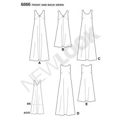 6866 New Look Dress Sewing Pattern -Comfortable Home 30743182 alt02