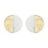 Dunelm Pack Of 2 Brass Gold And Marble Round Drawer Knobs