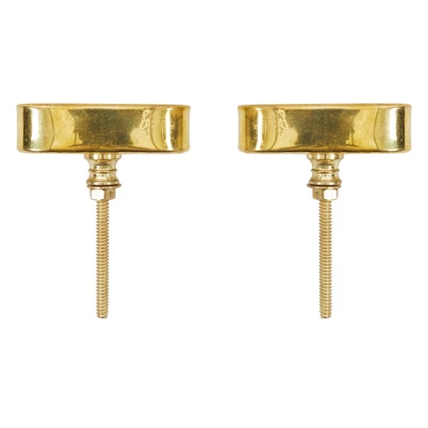Dunelm Pack Of 2 Brass And Marble Rectangular Door Knobs 4 Dunelm Pack Of 2 Brass And Marble Rectangular Door Knobs - Image 2