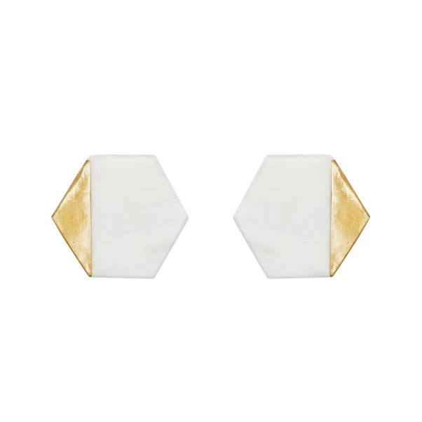 Dunelm Pack Of 2 Brass Gold And Marble Hexagon Door Knobs 3 Dunelm Pack Of 2 Brass Gold And Marble Hexagon Door Knobs