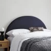 Dunelm Walter Velvet Headboard Navy -Comfortable Home 30757615