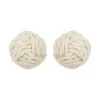 Dunelm Pack Of 2 Knot White Door Knobs -Comfortable Home 30757632