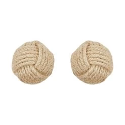 Dunelm Pack Of 2 Knots Beige Door Knobs