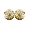 Dunelm Pack Of 2 Brass Flower Round Door Knobs