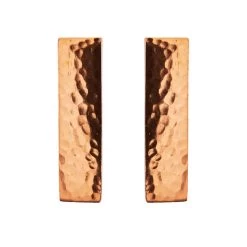 Dunelm Pack Of 2 Rose Gold Rectangular Door Knobs