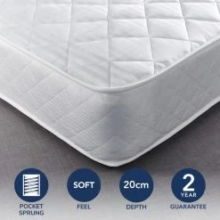 Dunelm Everyday 600 Pocket Sprung Mattress