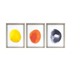 Cedar & Sage Set Of 3 Ink Abstract Framed Art -Comfortable Home 30763209 alt02