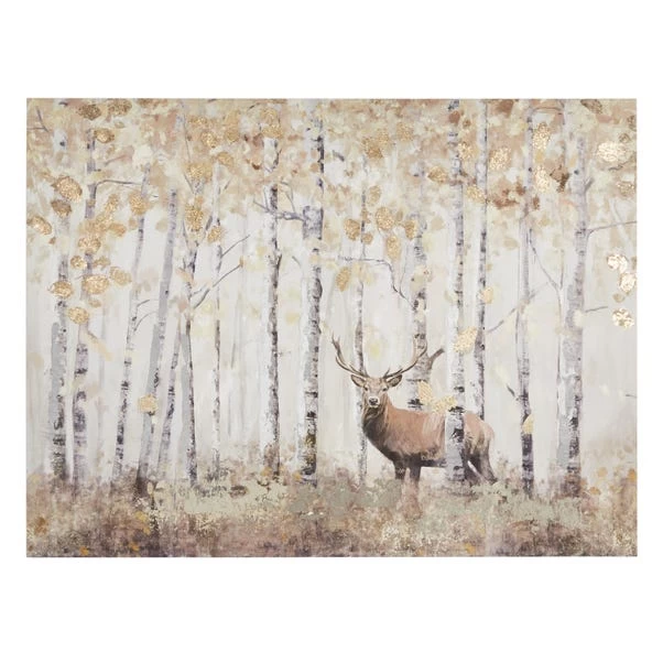 Dunelm Stag Gold Canvas 5 Dunelm Stag Gold Canvas - Image 3