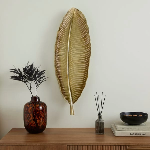 Dunelm Resin Banana Leaf Wall Art 80cm 3 Dunelm Resin Banana Leaf Wall Art 80cm
