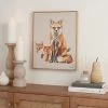 Dunelm Fox And Baby Capped Canvas -Comfortable Home 30766106