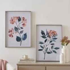 Dunelm Set Of 2 Floral Stem Framed Print 50x70cm