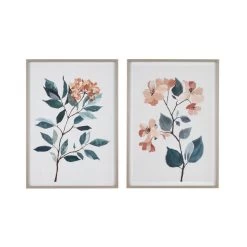 Dunelm Set Of 2 Floral Stem Framed Print 50x70cm -Comfortable Home 30766114 alt02