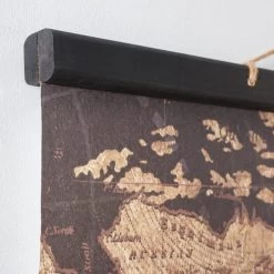 Dunelm World Map Hanging Mural 90x140cm -Comfortable Home 30766140 alt01