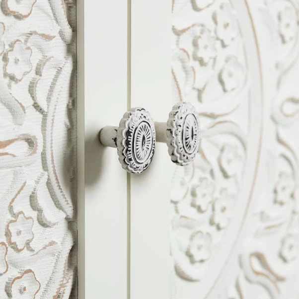 Dunelm Set Of 2 White Wash Oval Antique Knobs 3 Dunelm Set Of 2 White Wash Oval Antique Knobs