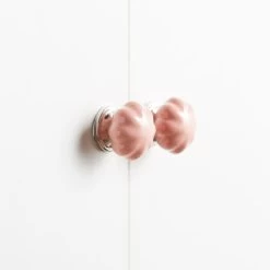 Dunelm Set Of 2 Ceramic Coloured Flower Door Knobs