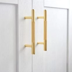 Dunelm Set Of 2 Small Knurled T-Bar Door Handles