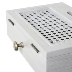 Dunelm Lucy Cane Cantilever Standing Sewing Box Grey -Comfortable Home 30772488 alt04