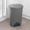 Addis Plastic 50L Pedal Bin Grey -Comfortable Home 30776587