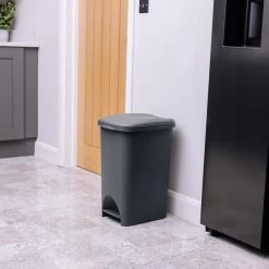 Addis Plastic 40L Pedal Bin Grey