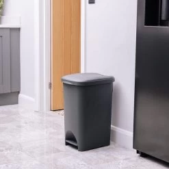 Addis Plastic 40L Pedal Bin Grey -Comfortable Home 30776591 alt02