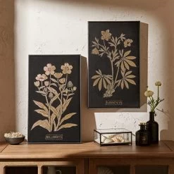 Dunelm Pack Of 2 Hintze Floral Framed Canvases