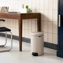Brabantia NewIcon Pedal Bin 12L Soft Beige 12 Brabantia NewIcon Pedal Bin 12L Soft Beige -Comfortable Home 30788090 alt04