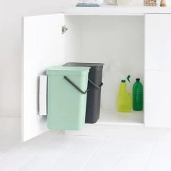 Brabantia Sort And Go Built In Bin 2 X 16L Jade Green Grey