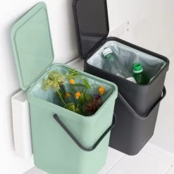 Brabantia Sort And Go Built In Bin 2 X 16L Jade Green Grey -Comfortable Home 30788092 alt02