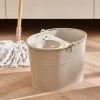 Dunelm Warm Sand Metal Mop Bucket