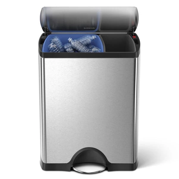 Simplehuman 46 Litre Dual Compartment Pedal Bin 3 Simplehuman 46 Litre Dual Compartment Pedal Bin
