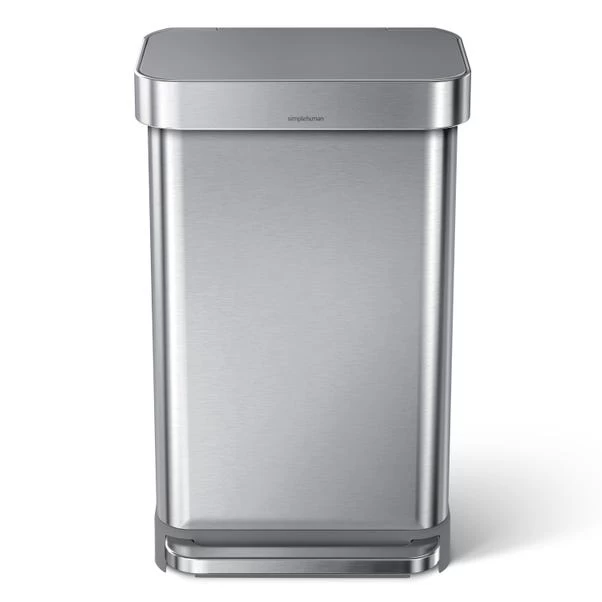 Simplehuman 45 Litre Liner Pocket Bin With Plastic Lid 5 Simplehuman 45 Litre Liner Pocket Bin With Plastic Lid - Image 3
