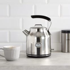 Dunelm Retro Stainless Steel Kettle 1.7L