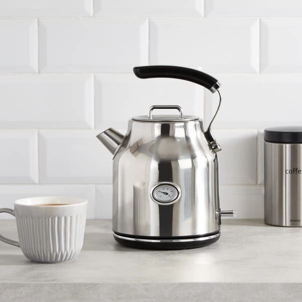 Dunelm Retro Stainless Steel Kettle 1.7L 3 Dunelm Retro Stainless Steel Kettle 1.7L