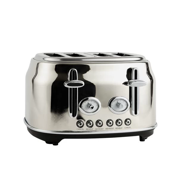 Dunelm Retro Stainless Steel 4 Slice Toaster 6 Dunelm Retro Stainless Steel 4 Slice Toaster - Image 4
